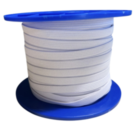 Soepel elastiek wit 10 mm breed, per meter
