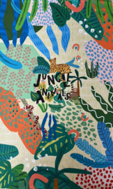 Panel digitale tricot: 3 luik Colourful Jungle 75x150 cm Stenzo