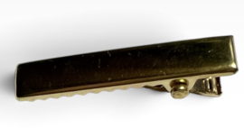Alligator haarspeldje rechthoek goud 30 x 8 mm, 10 stuks