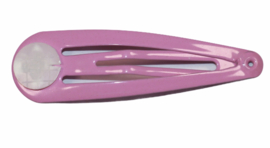 Klik-klak haarspeldje roze 46 mm met plakvlak, per stuk