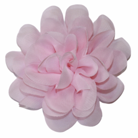 Stoffen bloem +/- 10 cm babyroze