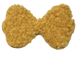 Strik pluche mosterdgeel 60x40 mm