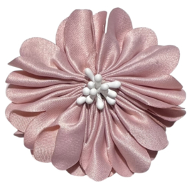 Stoffen bloem 5 cm oudroze