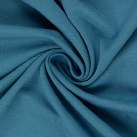 Tricot: effen donker turquoise (Swafing kleur 843 seizoen 2022) per 25cm