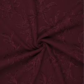 Chenille Embroidery Wooly Touch bordeauxrood, per 25 cm