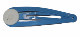 Klik-klak haarspeldje blauw 46 mm met plakvlak, per stuk