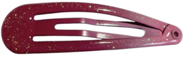 Klik klak haarspeldje donker roze/roze met glittertje 5cm, per stuk