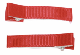 Alligator haarclipje 10x50 mm rood, per stuk