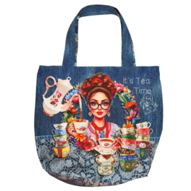 Tassenpaneel: Denim chic shopper, 112x150 cm