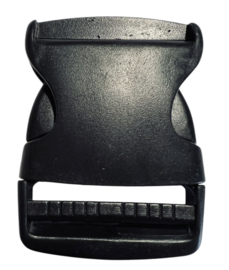 Klikgesp zwart 50 mm, per stuk