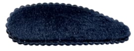 Kniphoesje +speldje pluche donkerblauw, per stuk