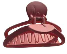 Haarklem mat roze halve maan 9 cm