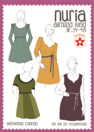 Farbenmix papier patroon Nuria damesjurk  34-48