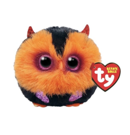 TY TEENY PUFFIES HALLOWEEN OWL ORANGE WHODINI 10CM