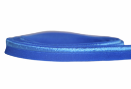 Elastisch paspelband glans/mat koningsblauw per 0,5 meter