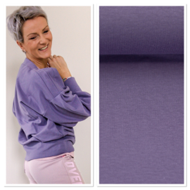 Brushed joggingstof: Lavendel (Swafing kleur 645 Herfst-winter 24-25), per 25 cm