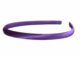 Diadeem / Haarband 10 mm satijn kleur helderpaars