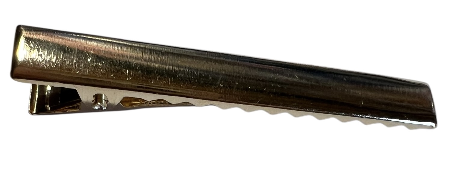 Alligator haarspeldje rechthoek light-gold 55 x 8 mm, per  stuk
