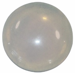 Cabochon natuursteen 20 mm melkwit, per stuk