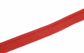 Piping/ paspelband katoen rood, per 0,5 meter