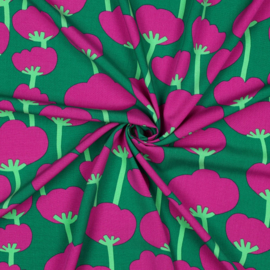 Lenzing Ecovero: POPPIES DARK GREEN by NERIDA HANSEN, per 25 cm