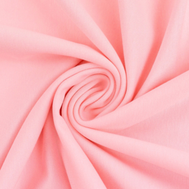 Brushed joggingstof: Pastel pink (Swafing kleur 431), per 25 cm