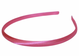 Diadeem / Haarband 10 mm satijn kleur roze
