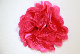 Tule bloem 5 cm fuchsia