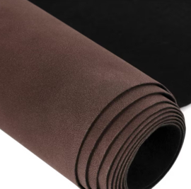 PU leer A4 lapje; suede-look donkerbruin