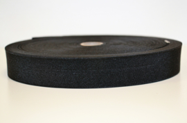 Soepel elastiek zwart  30 mm breed per meter