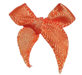 Strikje 20x25 mm satijn oranje
