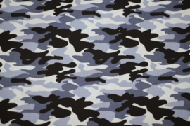 Katoen: camouflageprint blauw (Stenzo), per 25cm