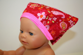 Bandana babyborn rood paisley