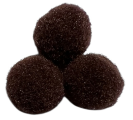Pom pom soft 15 mm bruin