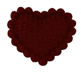 Hartje rib rood 25x21 mm