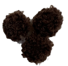 Pom pom 15 mm donkerbruin