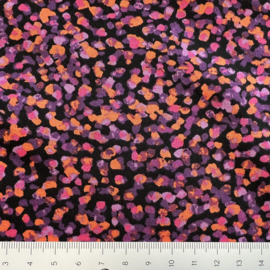 Viscose stretch print: Mini fuchsia, per 25 cm