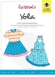 Farbenmix papier patroon jurk Yola  86/92 -158/164