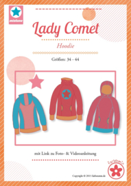 Farbenmix papier patroon lady comet, hoodie 34-44