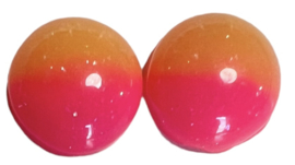 flatback 12 mm oranje/roze, per 2 stuks