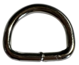D-ringen 20 mm zilverkleur, per stuk