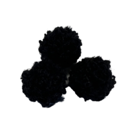 Pom pom 15 mm zwart