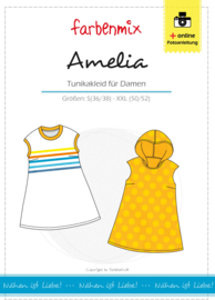 Farbenmix papier naaipatroon tuniek Amelia S (36/38) -XXL (50/52)