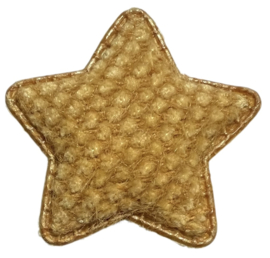 Ster harig met wafeltje oker 45 mm