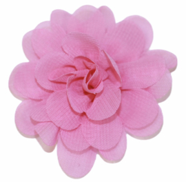 Stoffen bloem 5 cm roze