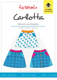 Farbenmix papier patroon rok Carlotta  86/92 -158/164