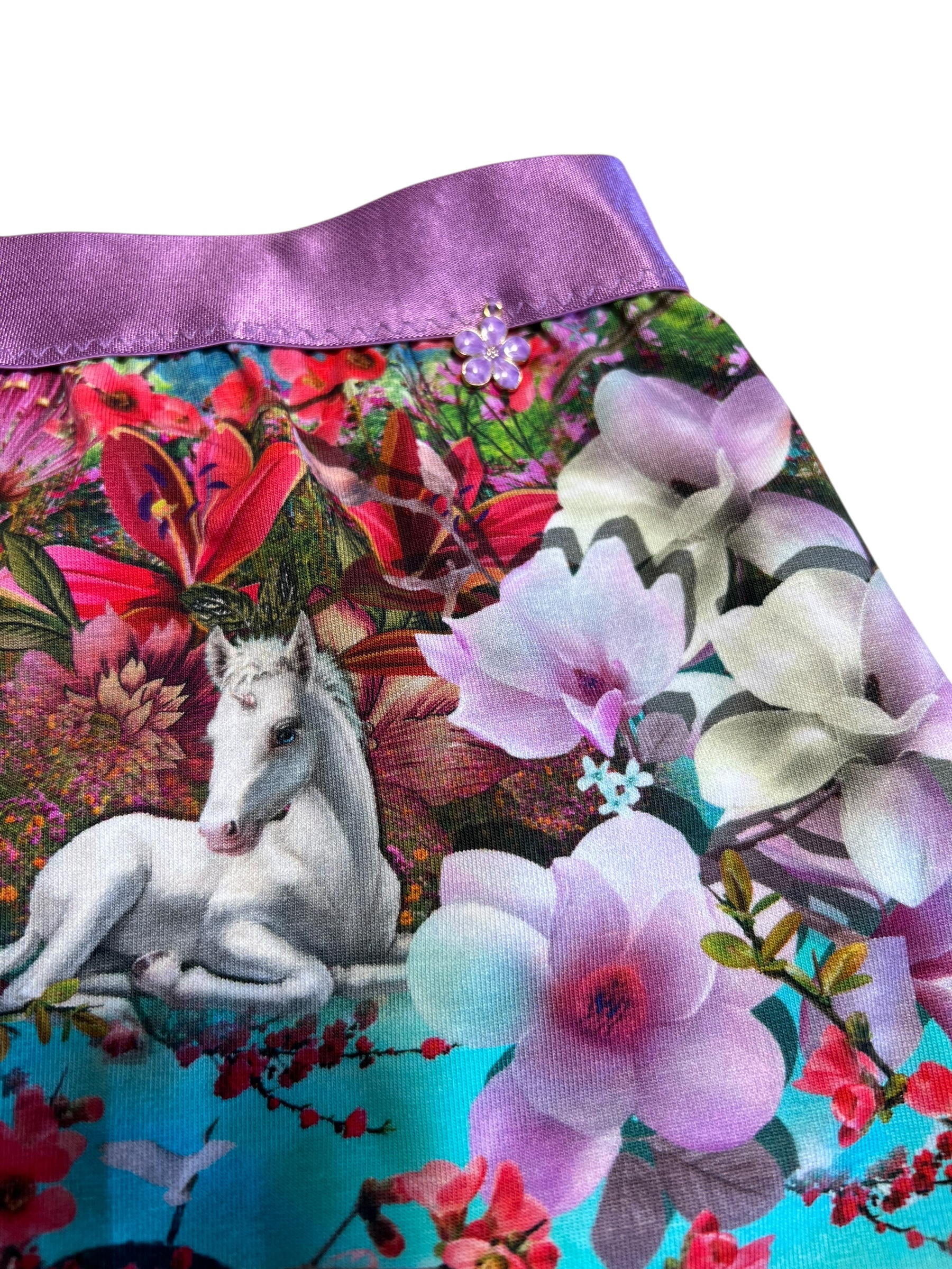 Rokje unicorn & flowers 92-134
