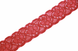 Elastisch kant rood/roze 20mm, per 0,5 meter