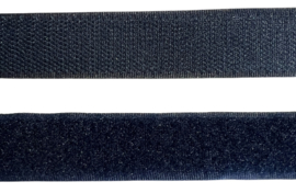 Klittenband 25 mm donkerblauw per 0,5 meter