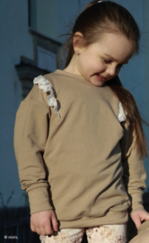 Brushed joggingstof: camel (Swafing kleur 673), per 25 cm